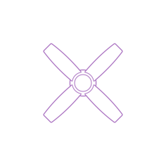 Fixtures Ceiling Fans Dempsey Low Profile 4 Blade Ceiling Fan Stencil Svg Design File, Free Vectors File